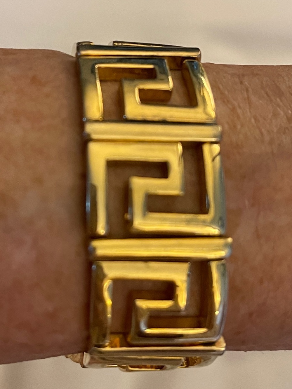 Gold Geometric Link Stretch Bracelet for Women